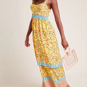 FARM Rio Yellow Floral Maxi Dress